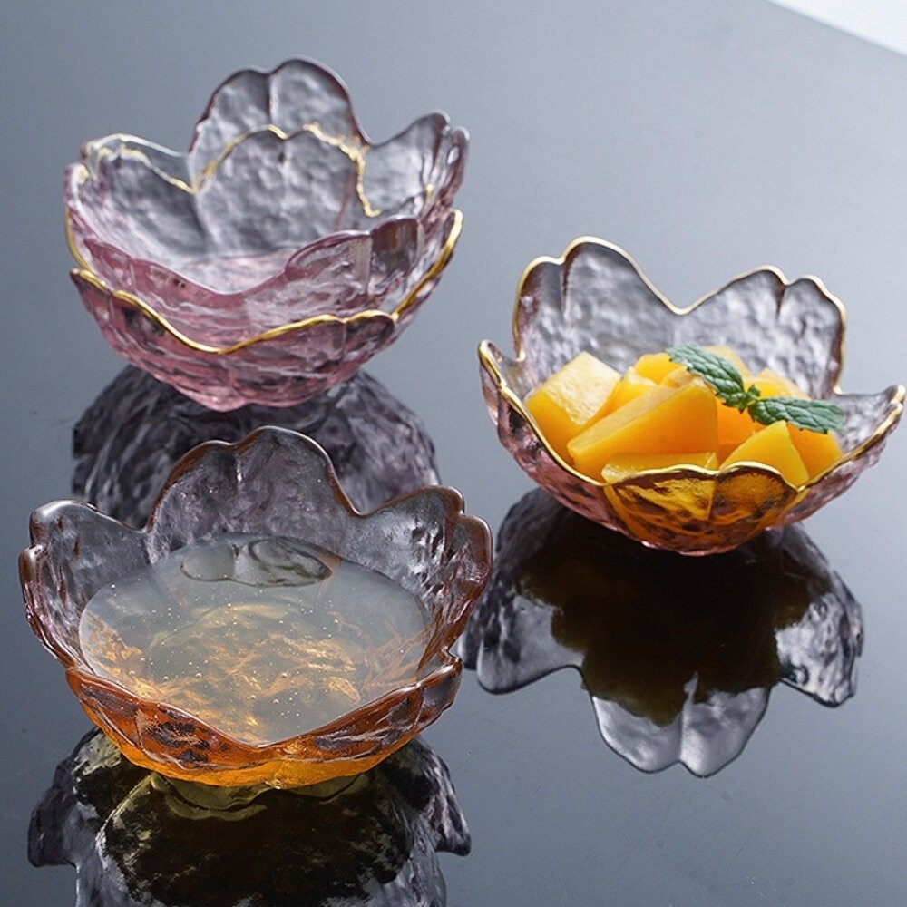【實體店+發票】日式櫻花玻璃醬料碟 小碟子 火鍋沾醬碟 醬料碟 甜品碟 廚具 禮物 送禮-細節圖3