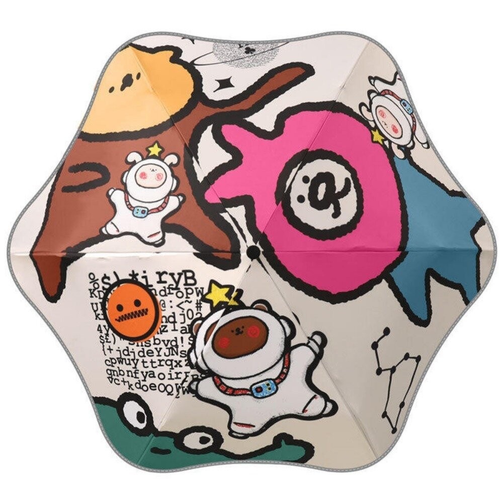 【實體店+發票】兒童圓角安全自動傘 全自動防回彈 夜間反光 圓角防戳傷 安全節節收 防曬晴雨傘 送禮-細節圖6