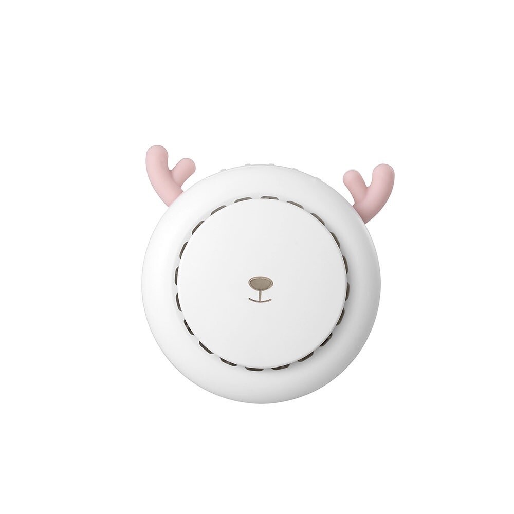 【實體店+發票】超可愛掛脖風扇 萌熊 麋鹿 迷你風扇 靜音風扇 無葉風扇 USB充電 送禮-規格圖10