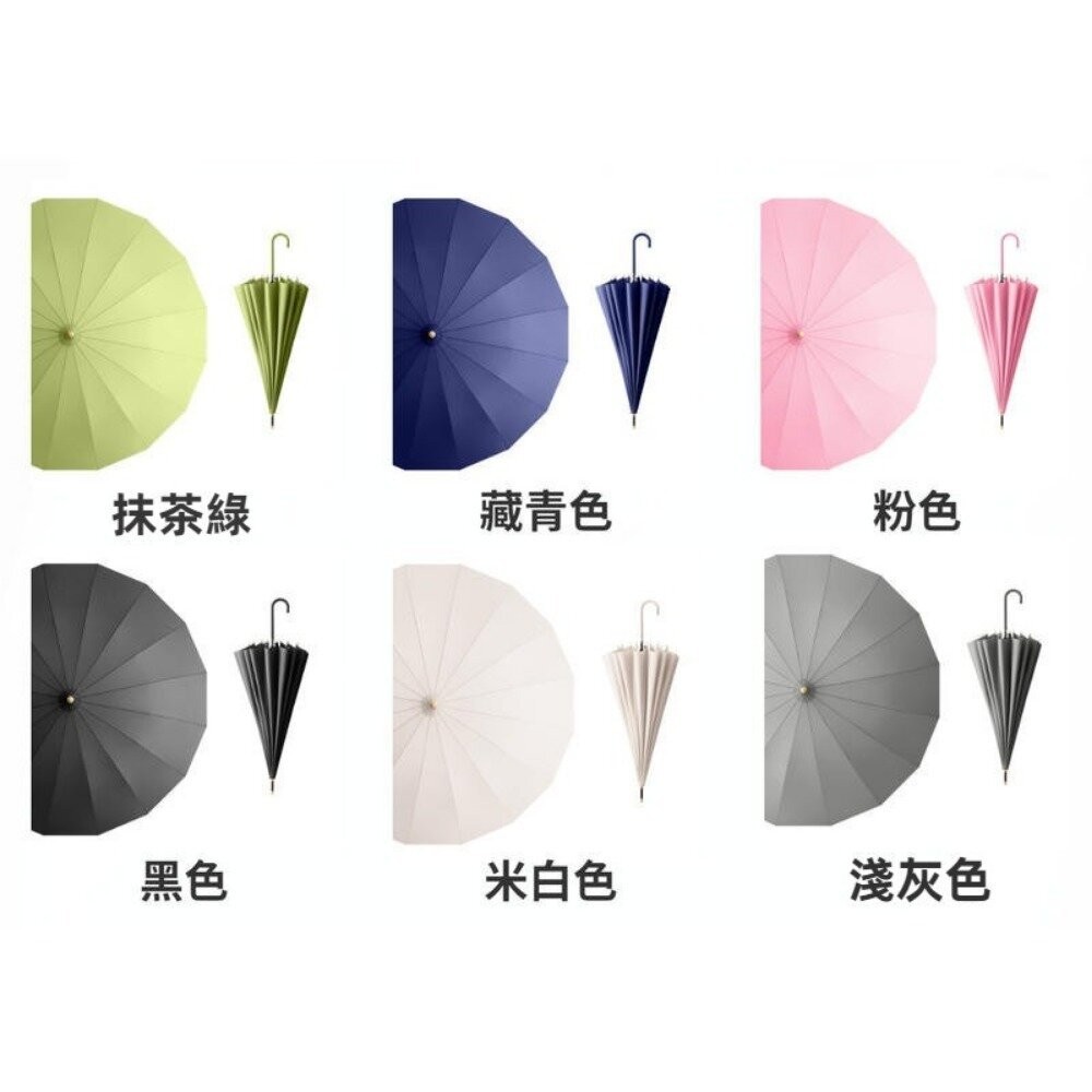 【實體店+發票】十六骨小清新防水套雨傘 皮革灣柄直傘 自動傘 時尚亮麗雨傘 晴雨傘 陽傘 防曬傘 拐杖傘 送禮-細節圖4