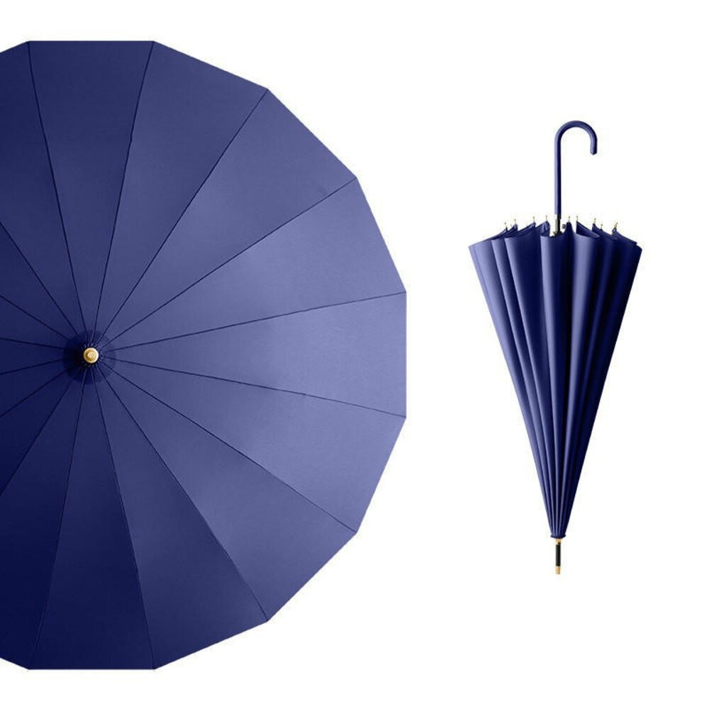 【實體店+發票】十六骨小清新防水套雨傘 皮革灣柄直傘 自動傘 時尚亮麗雨傘 晴雨傘 陽傘 防曬傘 拐杖傘 送禮-規格圖11