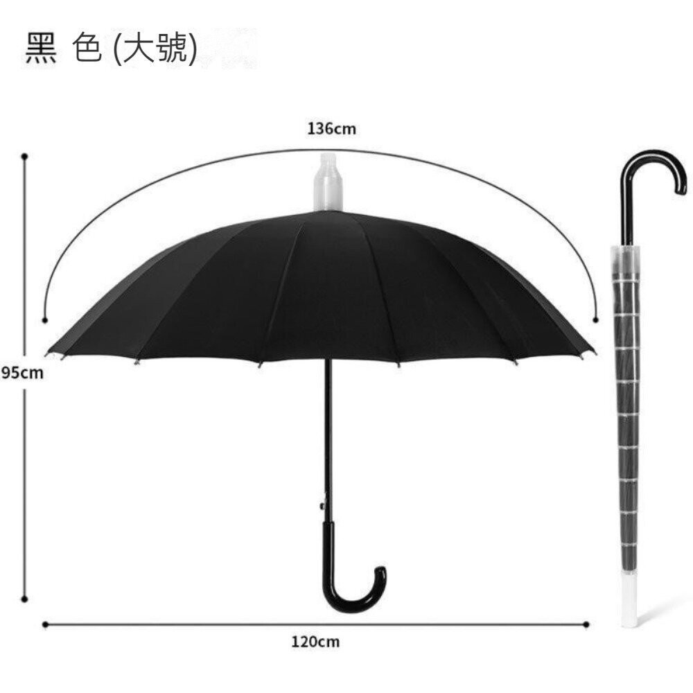 【台北士林*店面】十六骨小清新防水套雨傘 皮革灣柄直傘 自動傘 時尚亮麗雨傘 晴雨傘 陽傘 防曬傘 拐杖傘 送禮-規格圖11