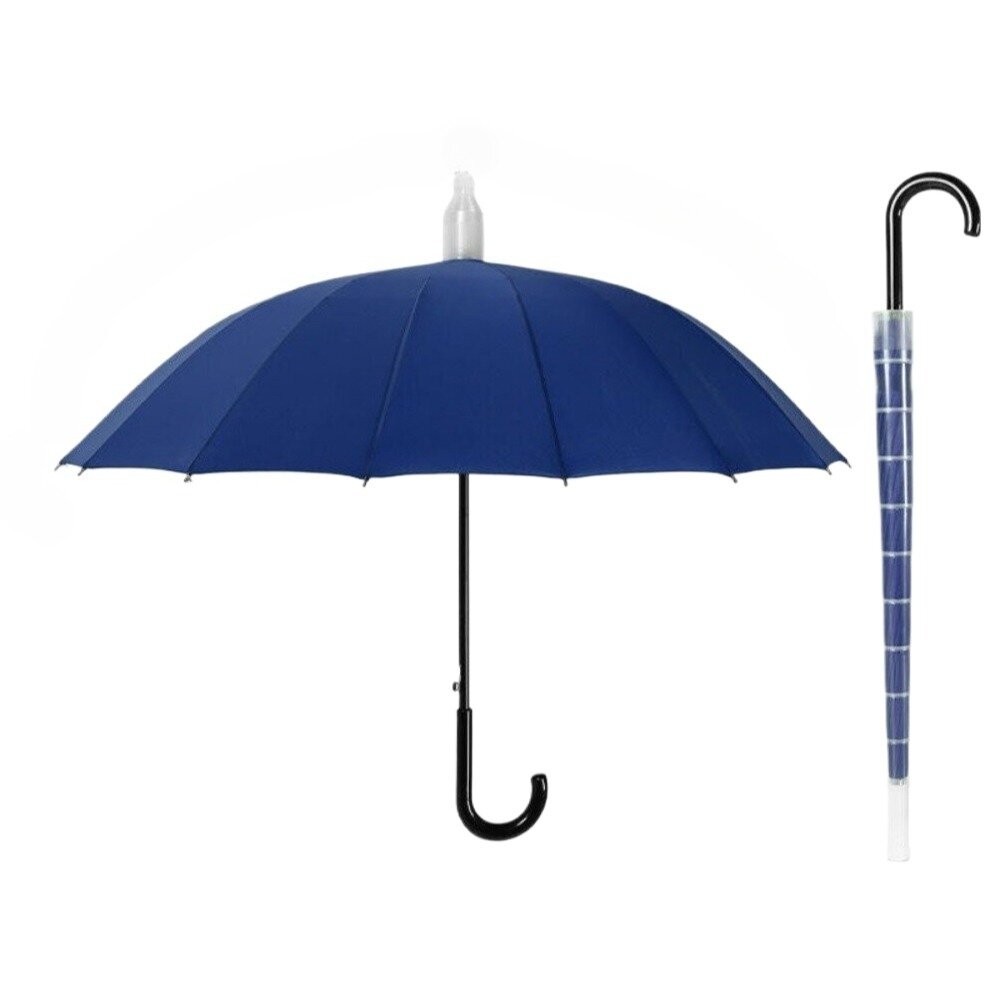 【實體店+發票】十六骨小清新防水套雨傘 皮革灣柄直傘 自動傘 時尚亮麗雨傘 晴雨傘 陽傘 防曬傘 拐杖傘 送禮-規格圖11