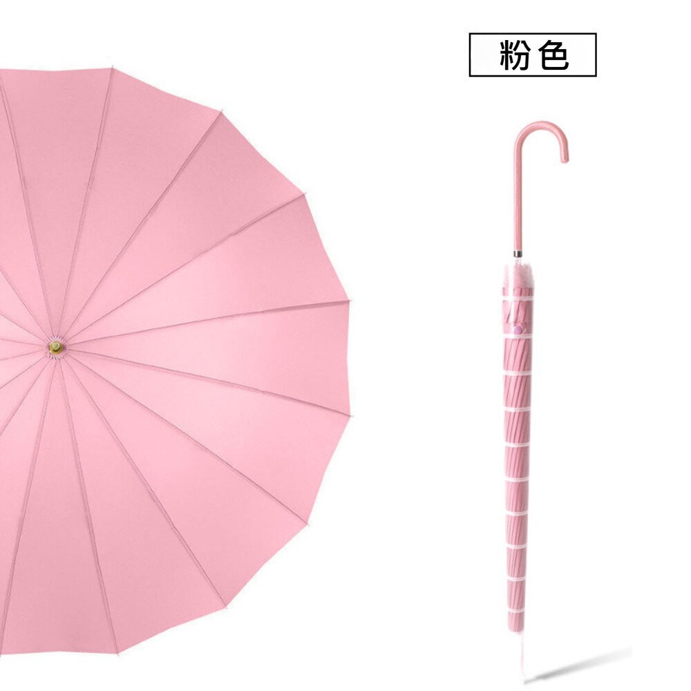 【台北士林*店面】十六骨小清新防水套雨傘 皮革灣柄直傘 自動傘 時尚亮麗雨傘 晴雨傘 陽傘 防曬傘 拐杖傘 送禮-規格圖11