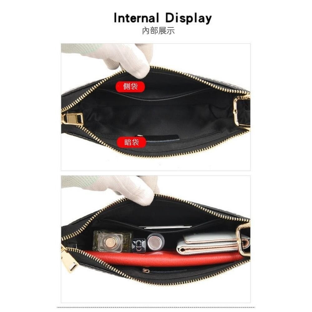 【實體店+發票】真皮時尚腋下包 單肩包 時尚潮流 細背帶百搭小方包 送禮-細節圖8