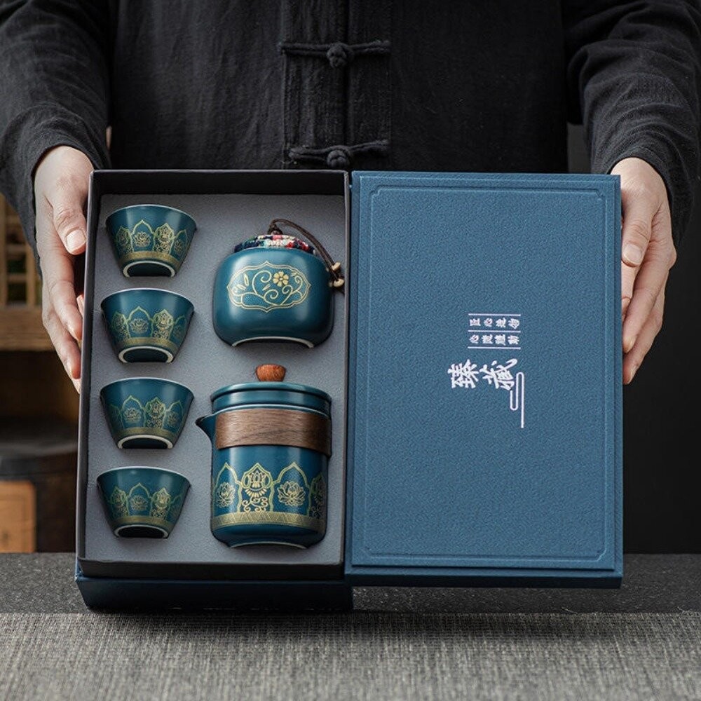 【台北士林*店面】精緻茶具禮盒隨行組 旅行茶具小套裝 便攜收納 陶瓷茶具 商務禮品 父親節 送禮-細節圖8