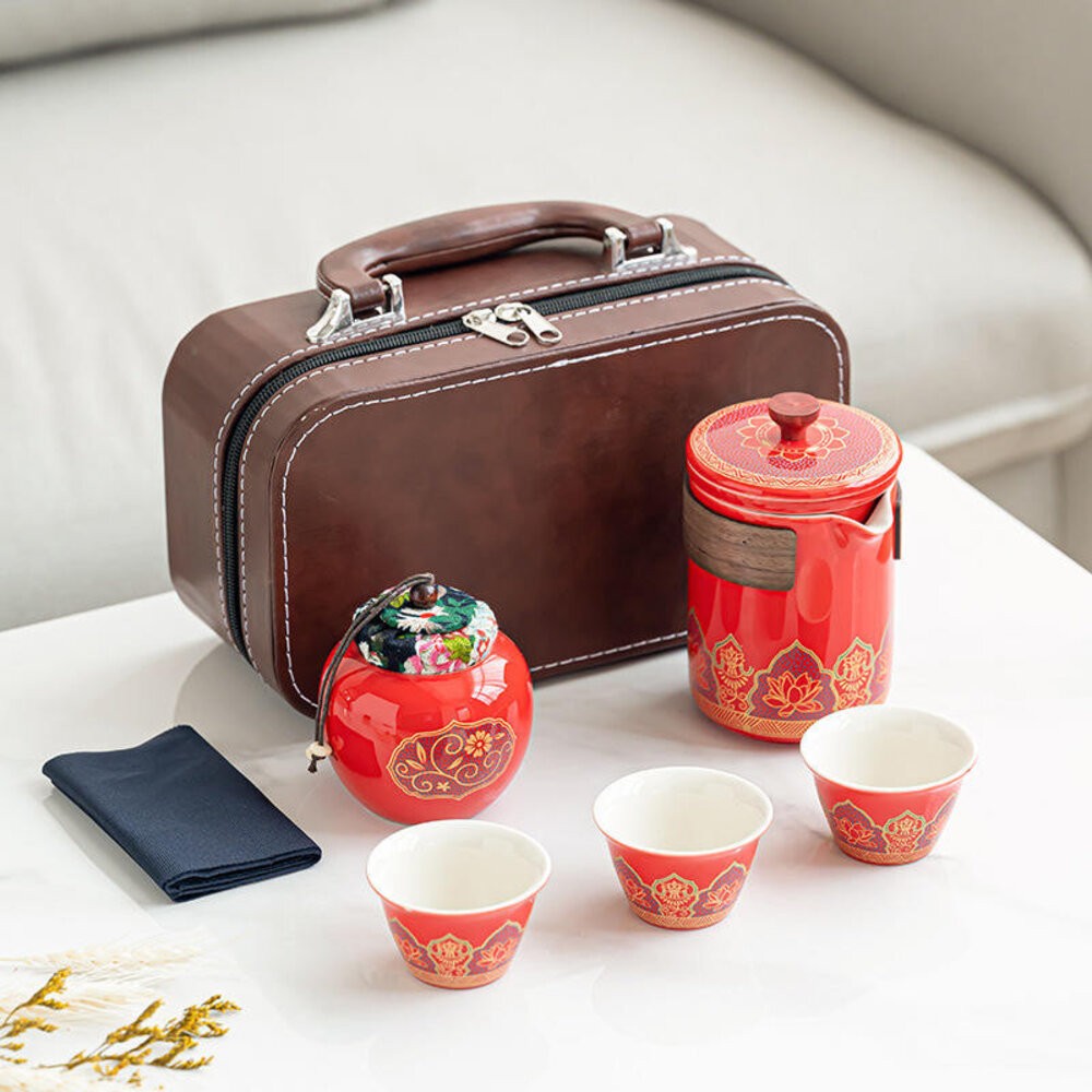 【台北士林*店面】精緻茶具禮盒隨行組 旅行茶具小套裝 便攜收納 陶瓷茶具 商務禮品 父親節 送禮-規格圖9