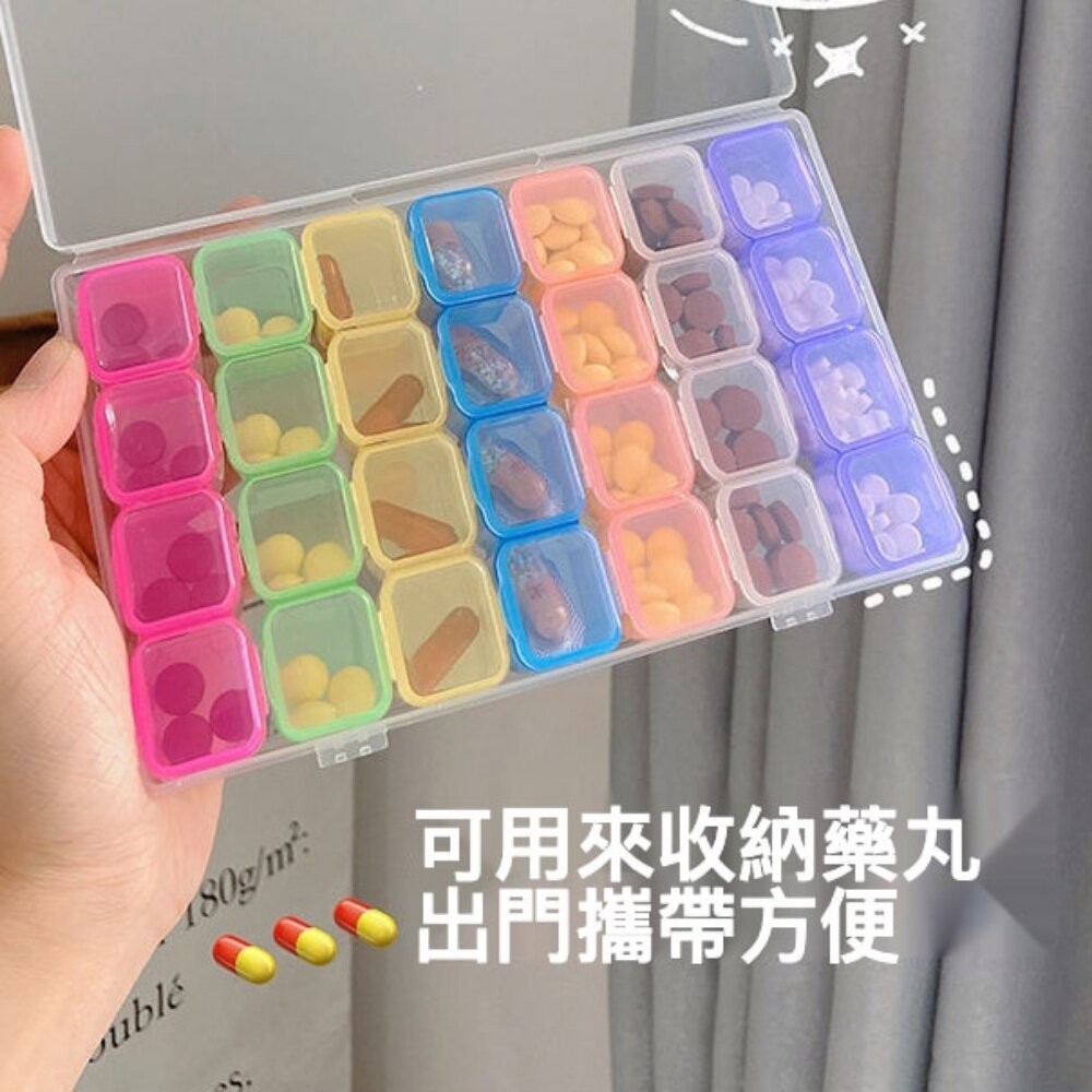 【台北士林*店面】透明多功能收納盒 透明首飾盒 耳釘項鏈耳飾收納盒 耳環整理盒 飾品收納 藥品分類盒 送禮-細節圖6