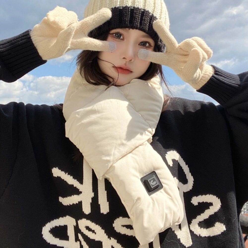 【實體店+發票】自動發熱圍巾 保暖熱敷圍巾 加熱圍巾 圍脖 發熱圍脖 發熱圍巾 圍巾 禮物 送禮-細節圖3