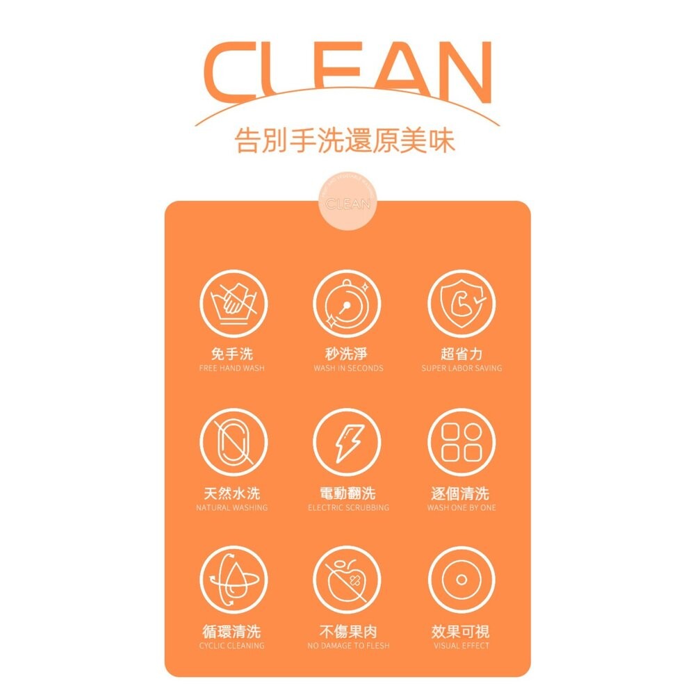 【實體店+發票】懶人電動洗菜機 電動旋風蔬果清洗器 家用洗水果神器 電動清洗機 送禮-細節圖8