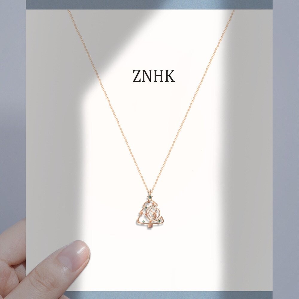 【實體店+發票】925銀小樹麋鹿項鏈 玫瑰金鎖骨鏈 高級輕奢 生日禮物 送女生 送禮-細節圖9