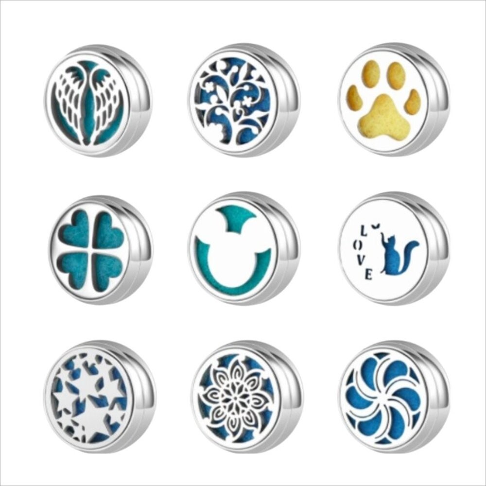 【實體店+發票】口罩香氛磁扣 12mm精油釦 香氛釦 精油扣 鏤空磁鐵扣 凈化呼吸 精油香氛 送禮-細節圖2