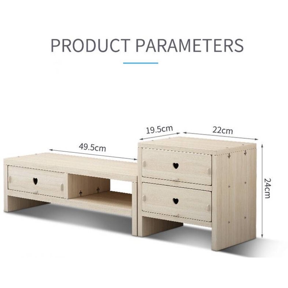 【實體店+發票】木製電腦增高架 螢幕增高收納架 電腦螢幕增高架木頭 送禮-細節圖4