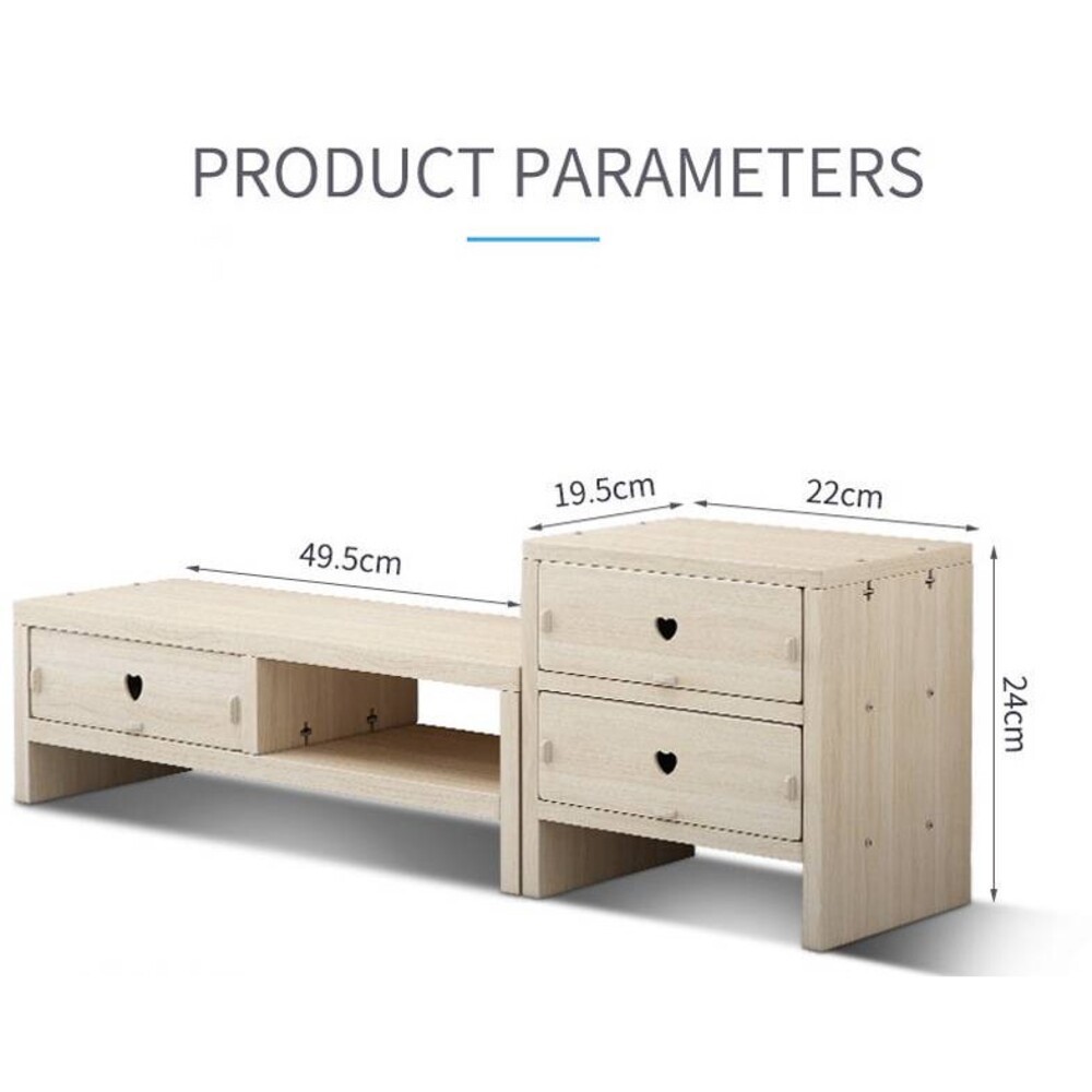 【實體店+發票】木製電腦增高架 螢幕增高收納架 電腦螢幕增高架木頭-細節圖4