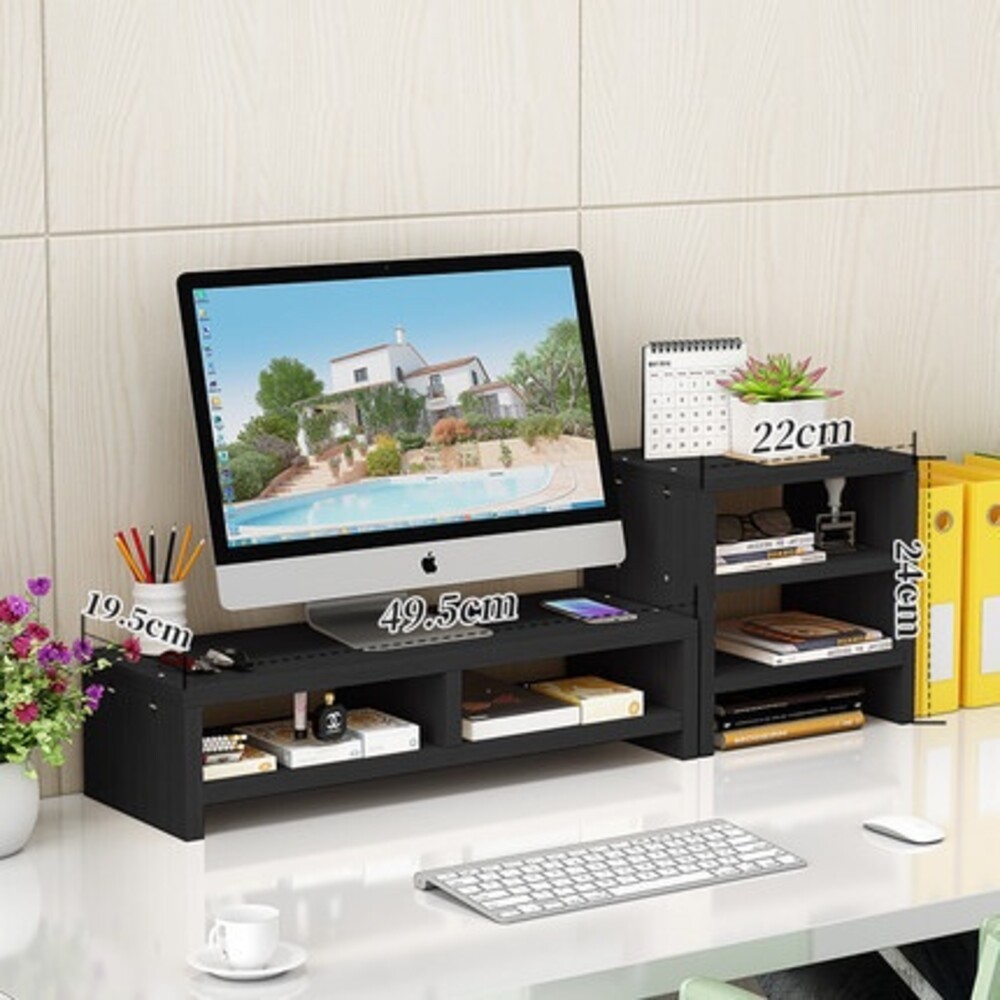 【實體店+發票】木製電腦增高架 螢幕增高收納架 電腦螢幕增高架木頭 送禮-規格圖10