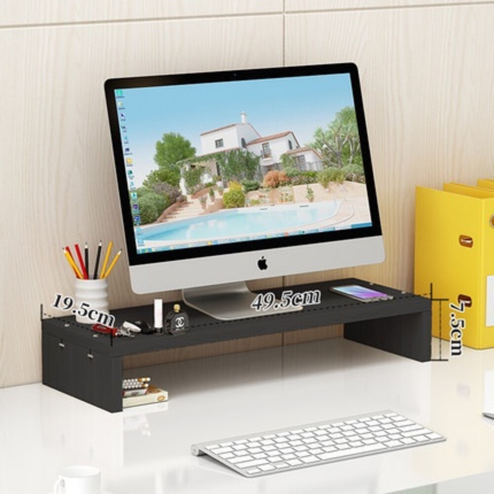【實體店+發票】木製電腦增高架 螢幕增高收納架 電腦螢幕增高架木頭 送禮-規格圖10
