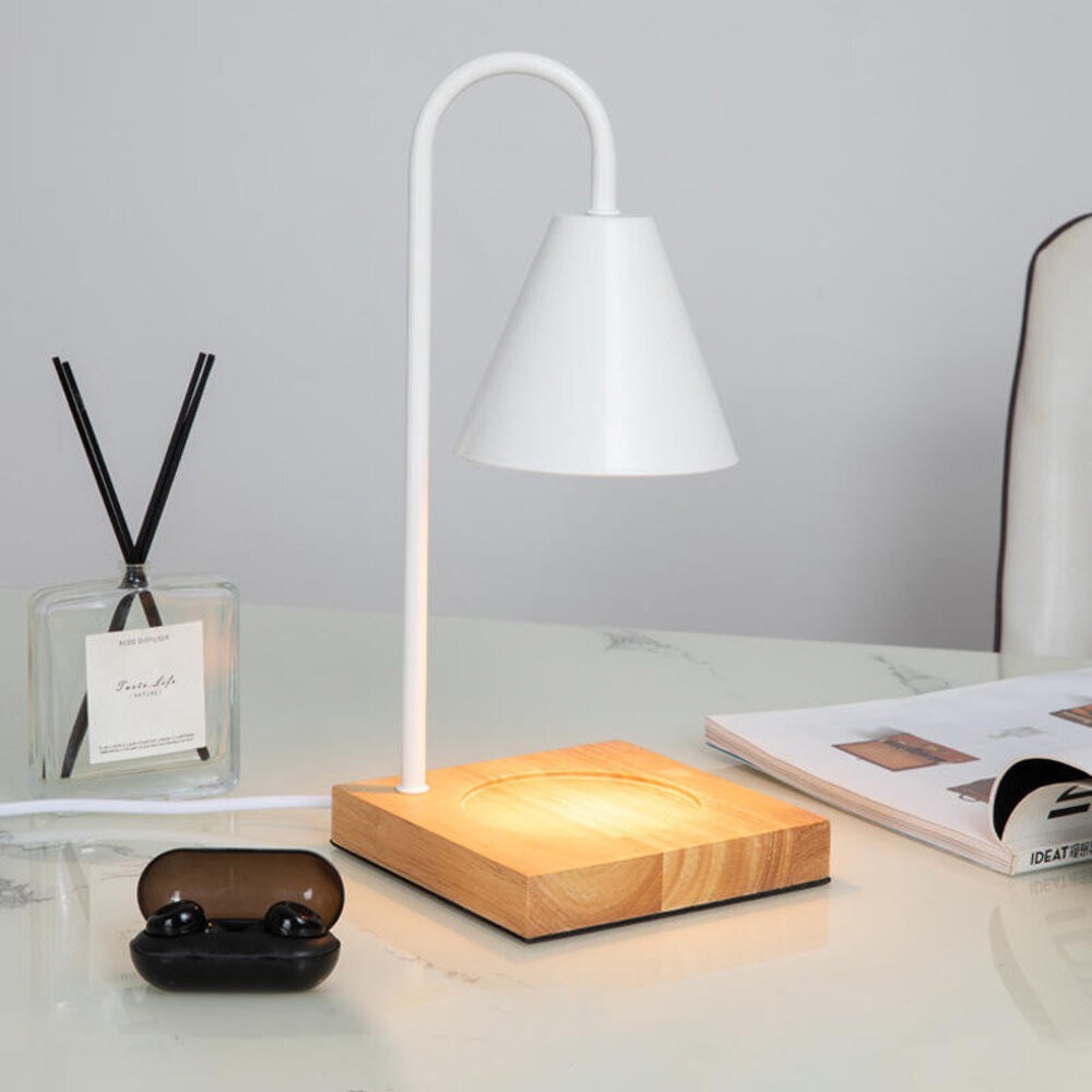 【實體店+發票】定時香薰融蠟燈 居家擺設 原木床頭燈 臥室氣氛燈 可定時可調光 無火香薰 香薰蠟燭燈 送禮 送禮-規格圖11