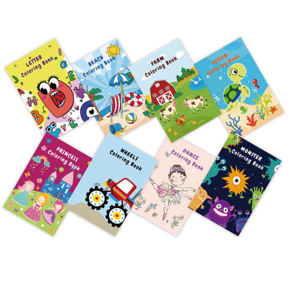【實體店+發票】兒童派對著色本套組 每組8本 畫畫本 點點畫本 卡通塗鴉畫畫書 繪畫啟蒙 派對 送禮-細節圖7