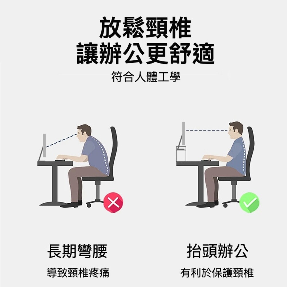 【實體店+發票】桌上型電腦增高架 辦公桌面收納架 桌面置物架 電腦墊高架 桌面收納 置物架-細節圖2