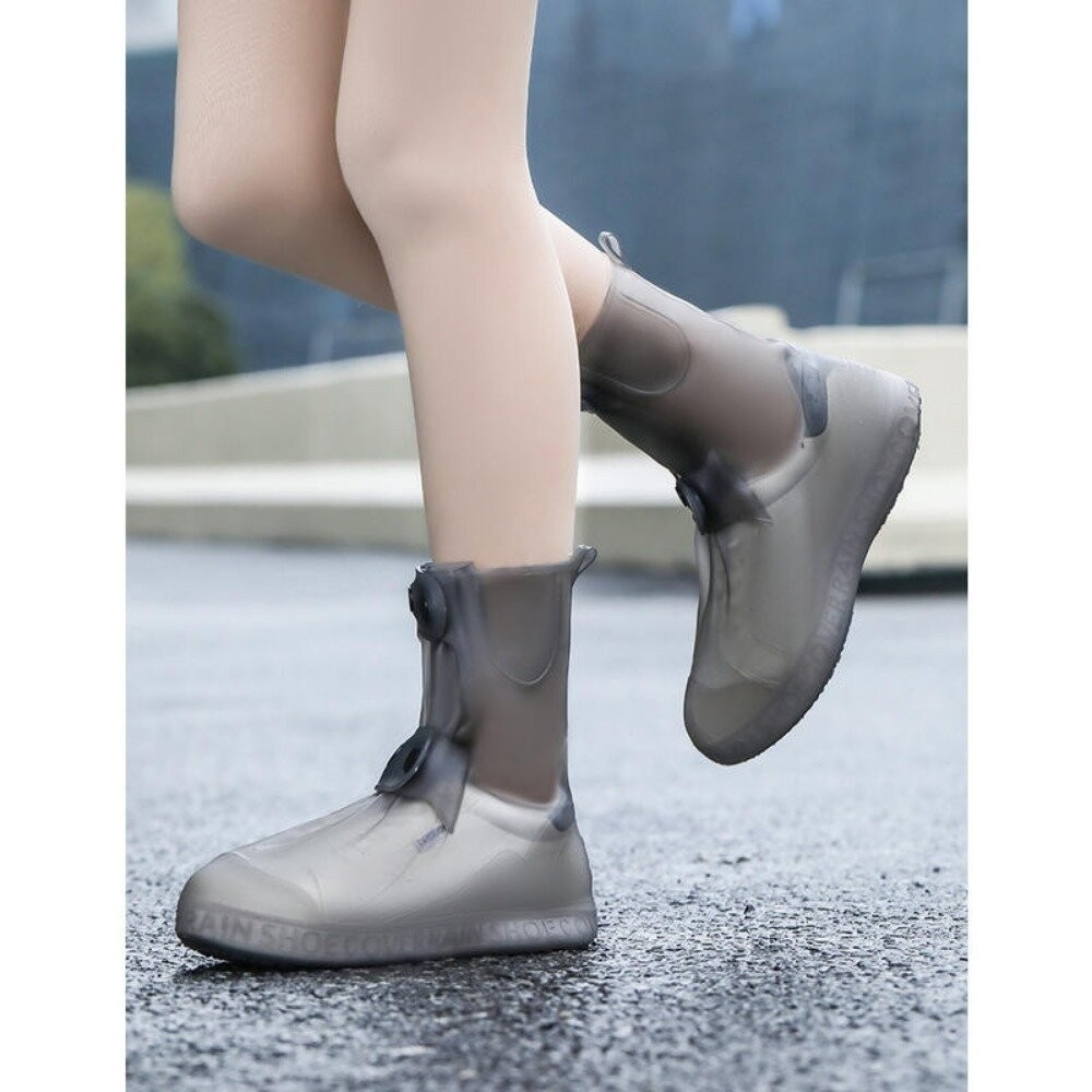 【實體店+發票】高筒防水鞋套 雨鞋套 防水防滑 加厚耐磨 TPE材質 防雨 男女通用  雨靴腳套 送禮-細節圖6