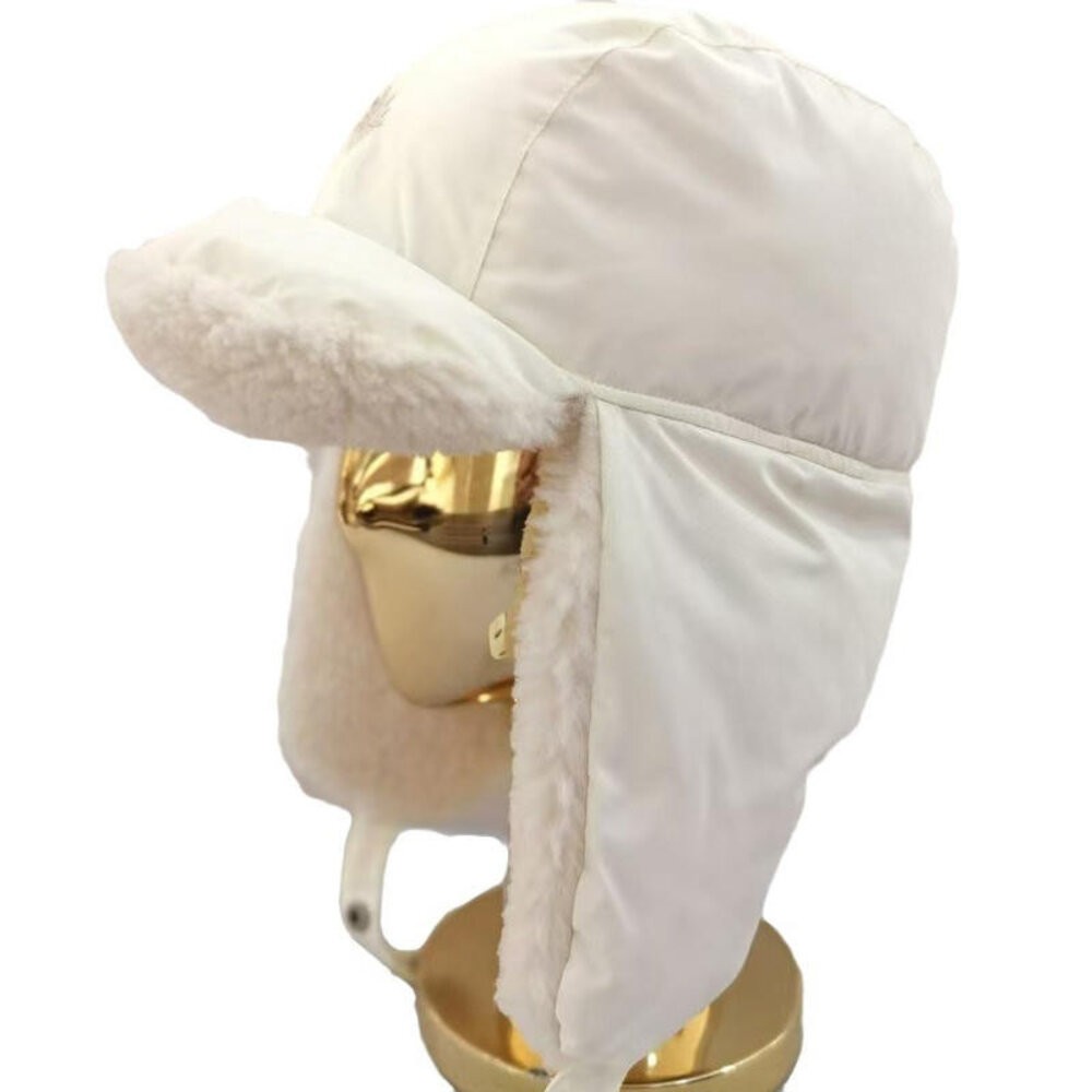 【實體店+發票】羽絨保暖帽 休閒時尚個性 羽絨雷鋒帽 女保暖 羽絨護耳帽 可愛 騎行防寒 飛行員帽子 送禮-細節圖4