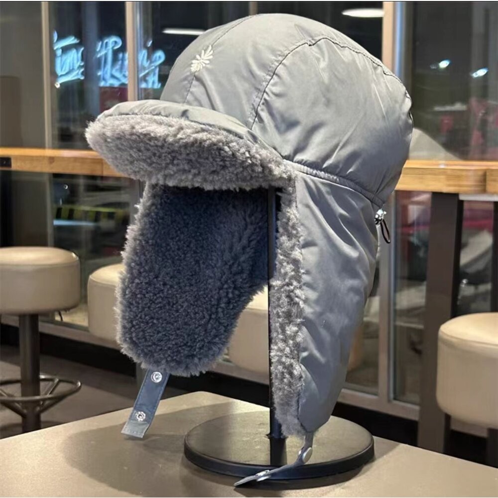 【實體店+發票】羽絨保暖帽 休閒時尚個性 羽絨雷鋒帽 女保暖 羽絨護耳帽 可愛 騎行防寒 飛行員帽子 送禮-規格圖11