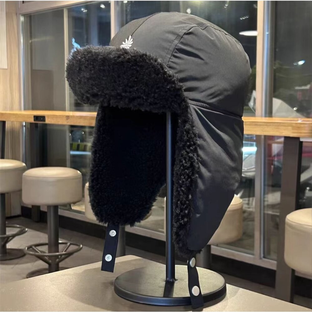 【實體店+發票】羽絨保暖帽 休閒時尚個性 羽絨雷鋒帽 女保暖 羽絨護耳帽 可愛 騎行防寒 飛行員帽子 送禮-規格圖11