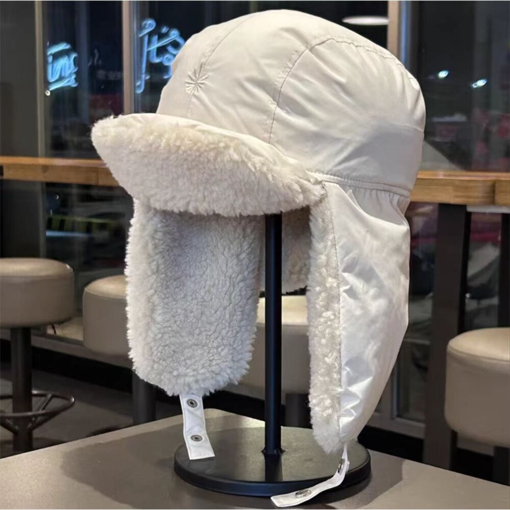 【實體店+發票】羽絨保暖帽 休閒時尚個性 羽絨雷鋒帽 女保暖 羽絨護耳帽 可愛 騎行防寒 飛行員帽子 送禮-規格圖11