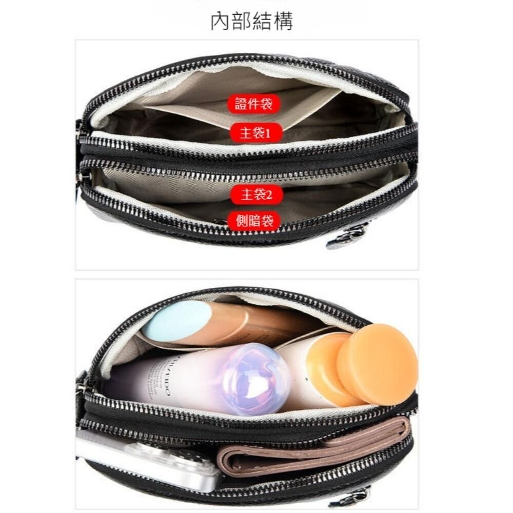 【台北士林*店面】時尚真皮菱格紋單肩包 斜挎小包包 軟皮手拿包 時尚百搭 休閒手拿包  頭層牛皮 斜挎包女 送禮-細節圖4