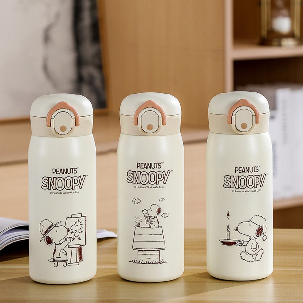 【實體店+發票】史努比316不鏽鋼彈蓋保溫瓶 保溫杯 隨行杯 史努比 平行輸入 送禮-細節圖10