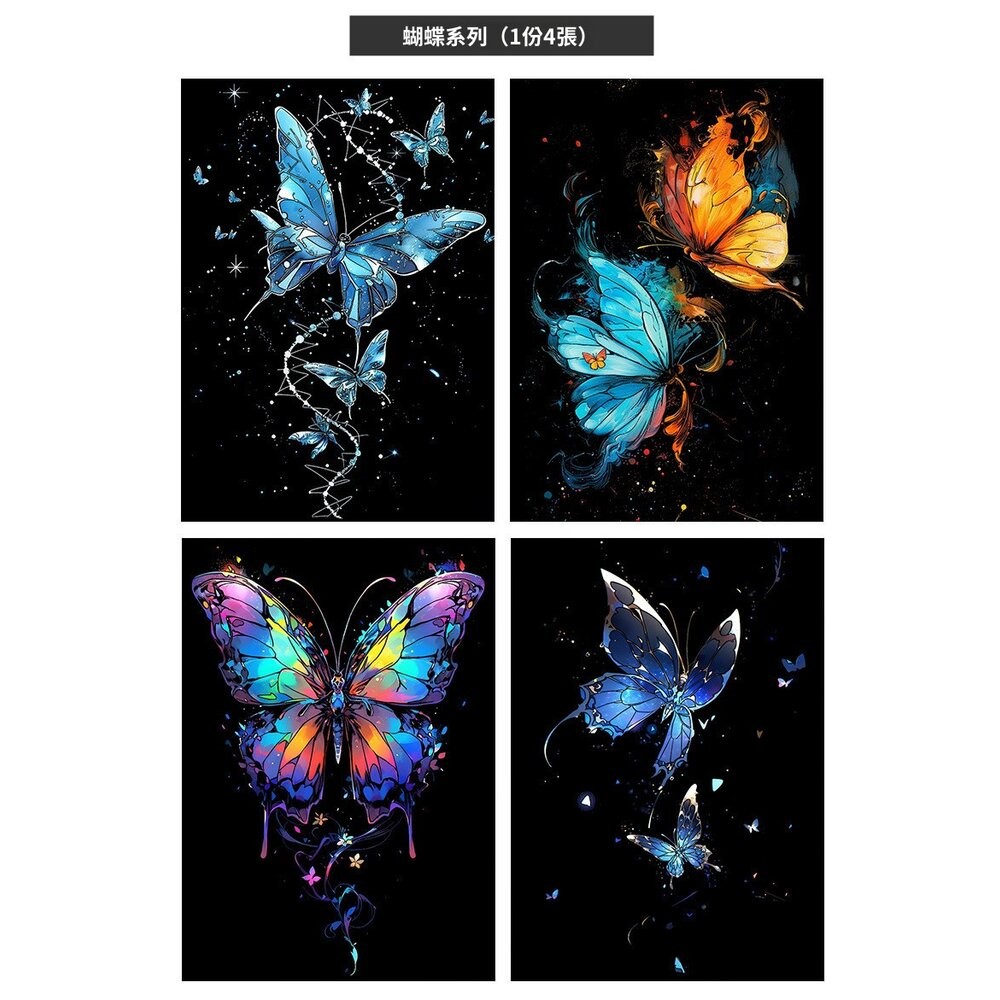 【實體店+發票】炫彩夜光刮畫 躍鹿 DIY手作組 刮刮畫 紓壓療癒 蝴蝶 熱氣球 煙火 創意禮物 居家佈置 成人減壓刮畫-細節圖11