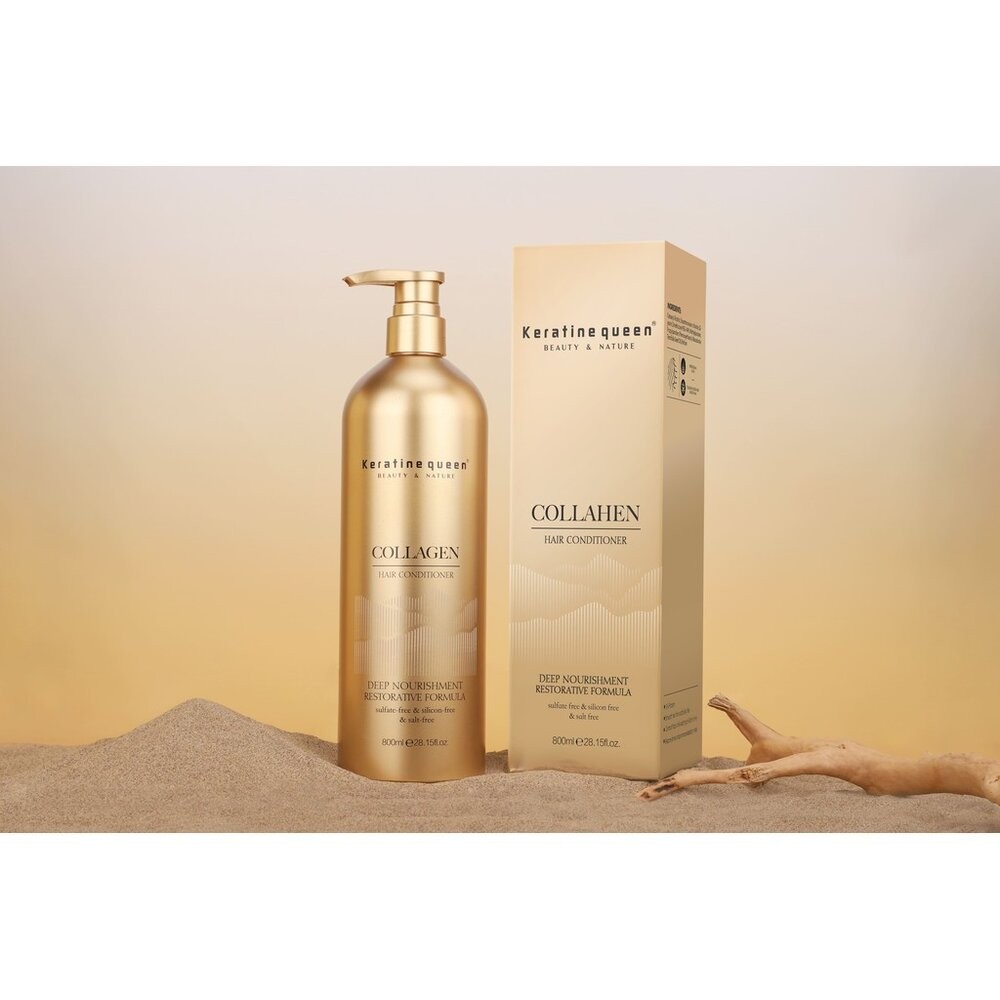 【實體店+發票】Keratine Queen滋潤修復組 護髮精華 受損修護 柔順亮澤 護髮乳 洗護套組 頭髮保養 美髮沙-細節圖7
