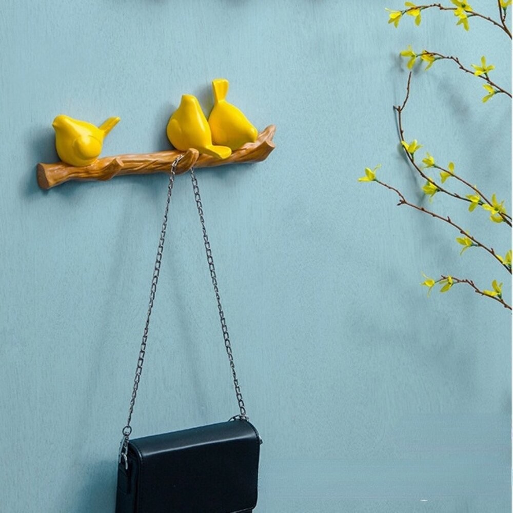 【實體店+發票】北歐風小鳥掛鈎 牆壁掛鉤 免打孔牆壁掛鉤 試衣間掛鉤 裝飾牆掛鉤 壁掛式掛鉤 送禮-細節圖3