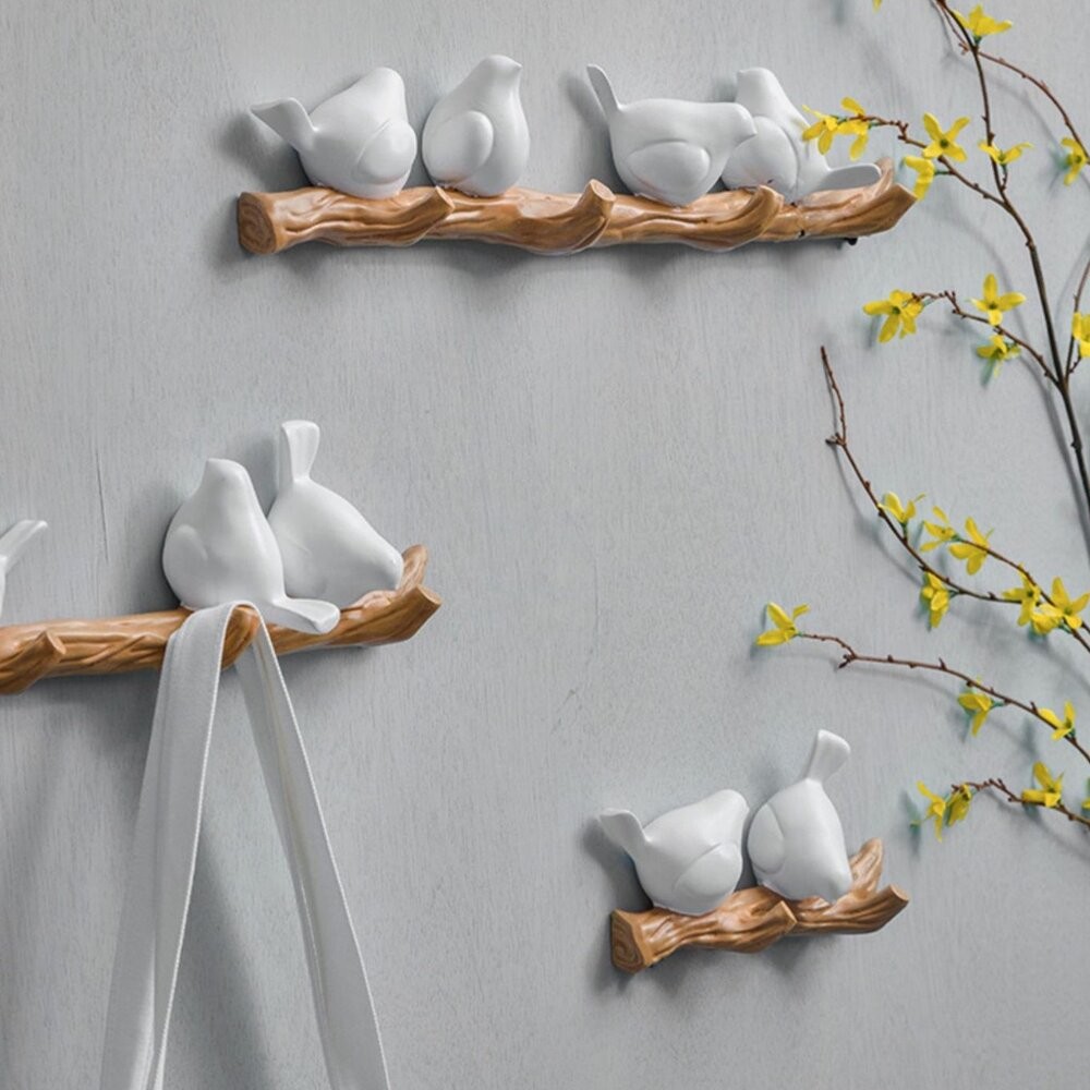 【實體店+發票】北歐風小鳥掛鈎 牆壁掛鉤 免打孔牆壁掛鉤 試衣間掛鉤 裝飾牆掛鉤 壁掛式掛鉤 送禮-細節圖6