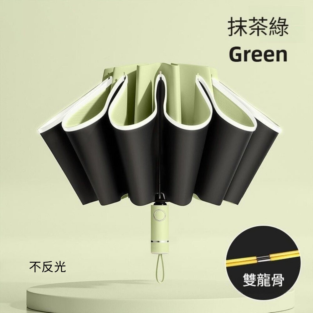 【實體店+發票】雙龍骨反向自動傘 車用反向傘 雙龍骨 反向自動傘 車用傘 黑膠碰擊布 便携耐用不反光 送禮-規格圖11