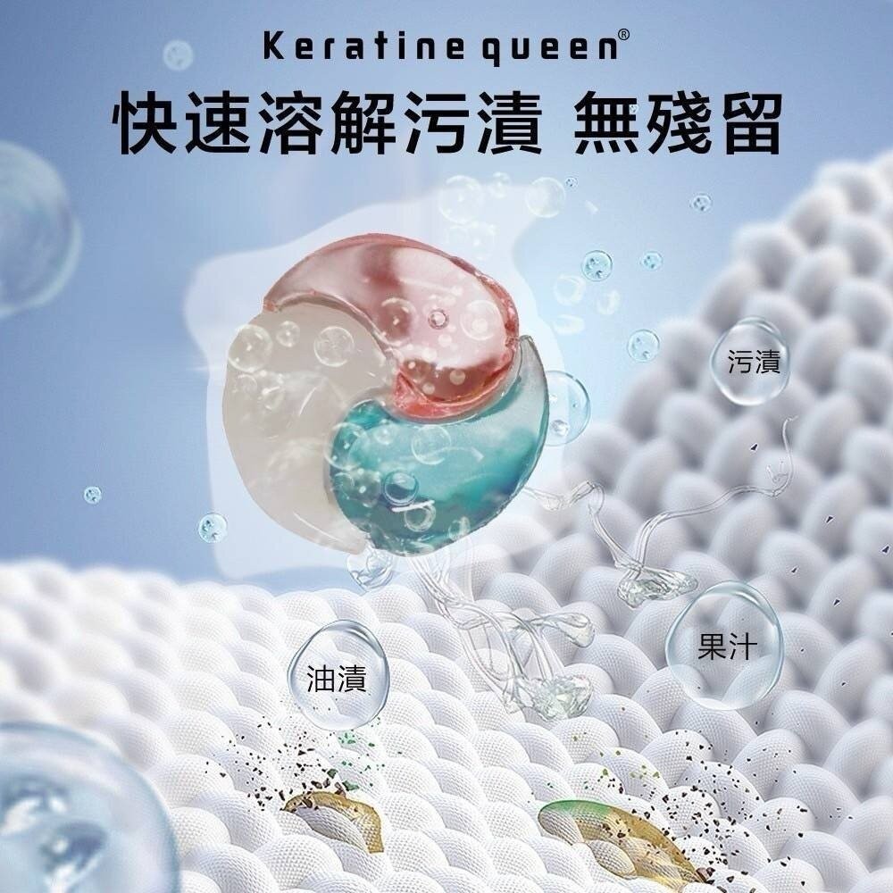 【實體店+發票】Keratine queen 3D/4D 洗衣球 洗衣球 去污柔順香味 3合一4合一 多功能 高效清淨-細節圖4