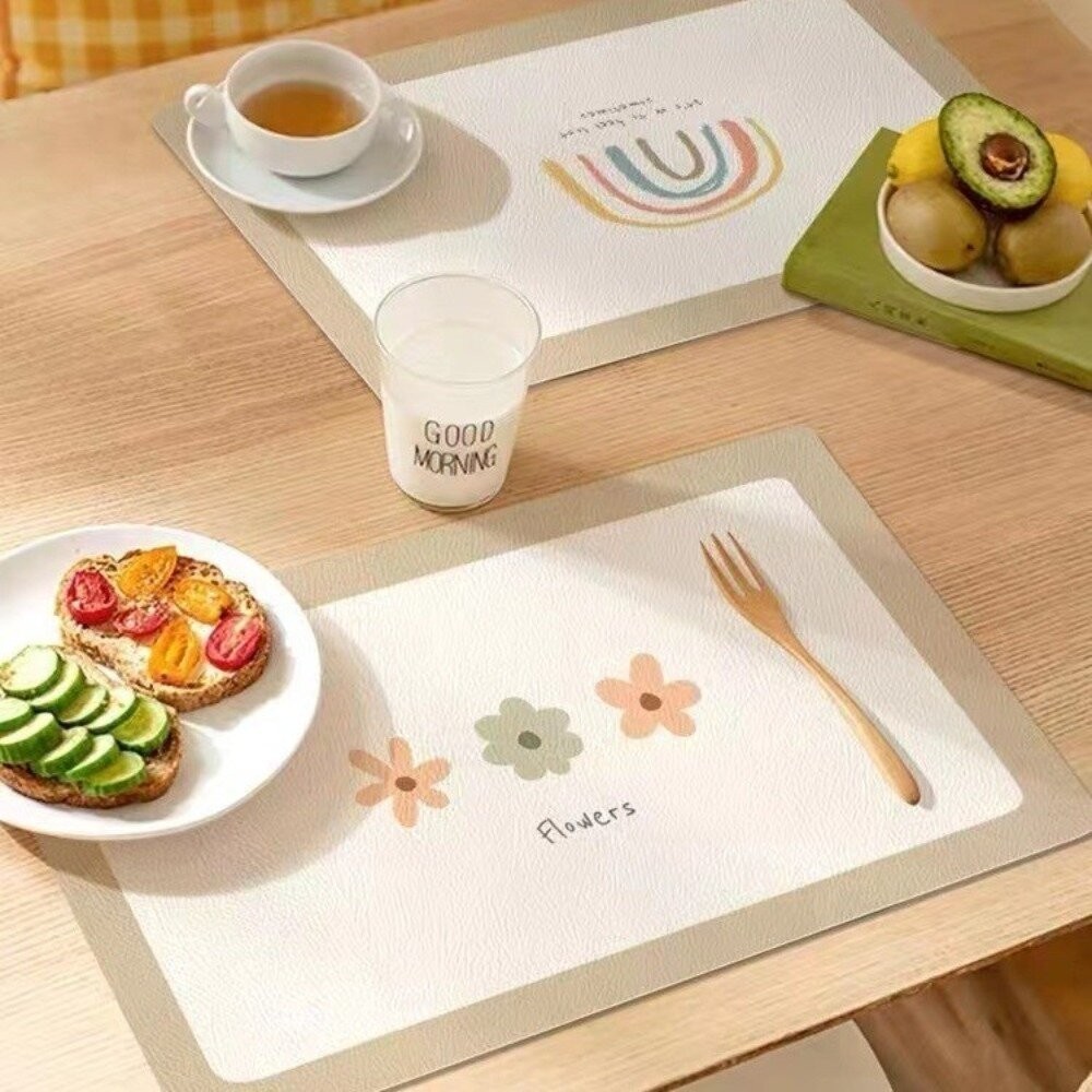 【實體店+發票】北歐花朵餐桌墊 防水防油 隔熱碗碟碗墊 家用餐具墊 送禮-細節圖6