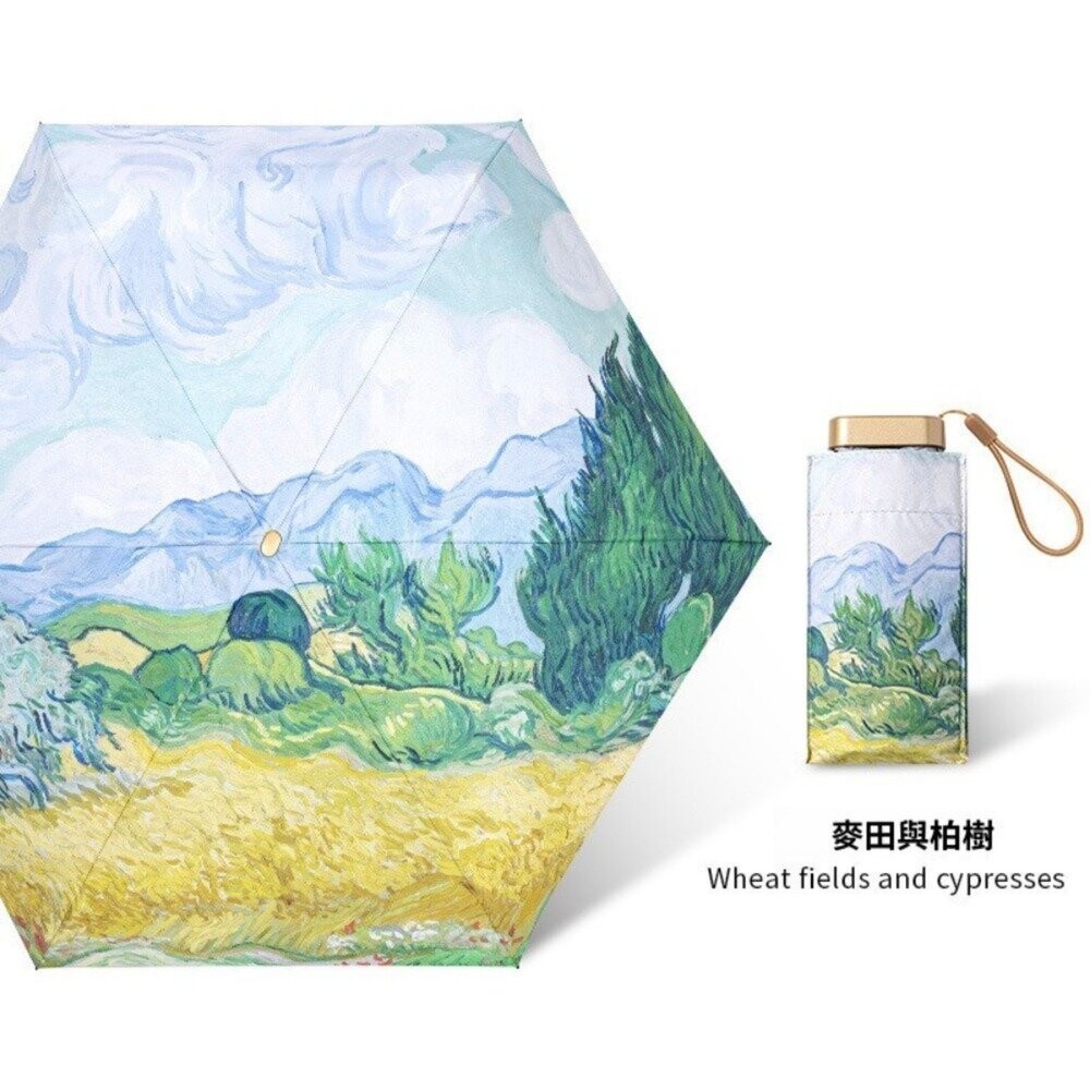 【實體店+發票】清新圖案六折扁迷你傘 防曬傘 折疊口袋傘 便攜遮陽傘 小清新陽傘 旅遊必備雨傘 送禮-細節圖10