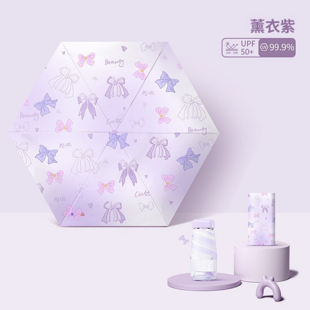 【台北士林*店面】清新圖案六折扁迷你傘 防曬傘 折疊口袋傘 便攜遮陽傘 小清新陽傘 旅遊必備雨傘 送禮-規格圖11