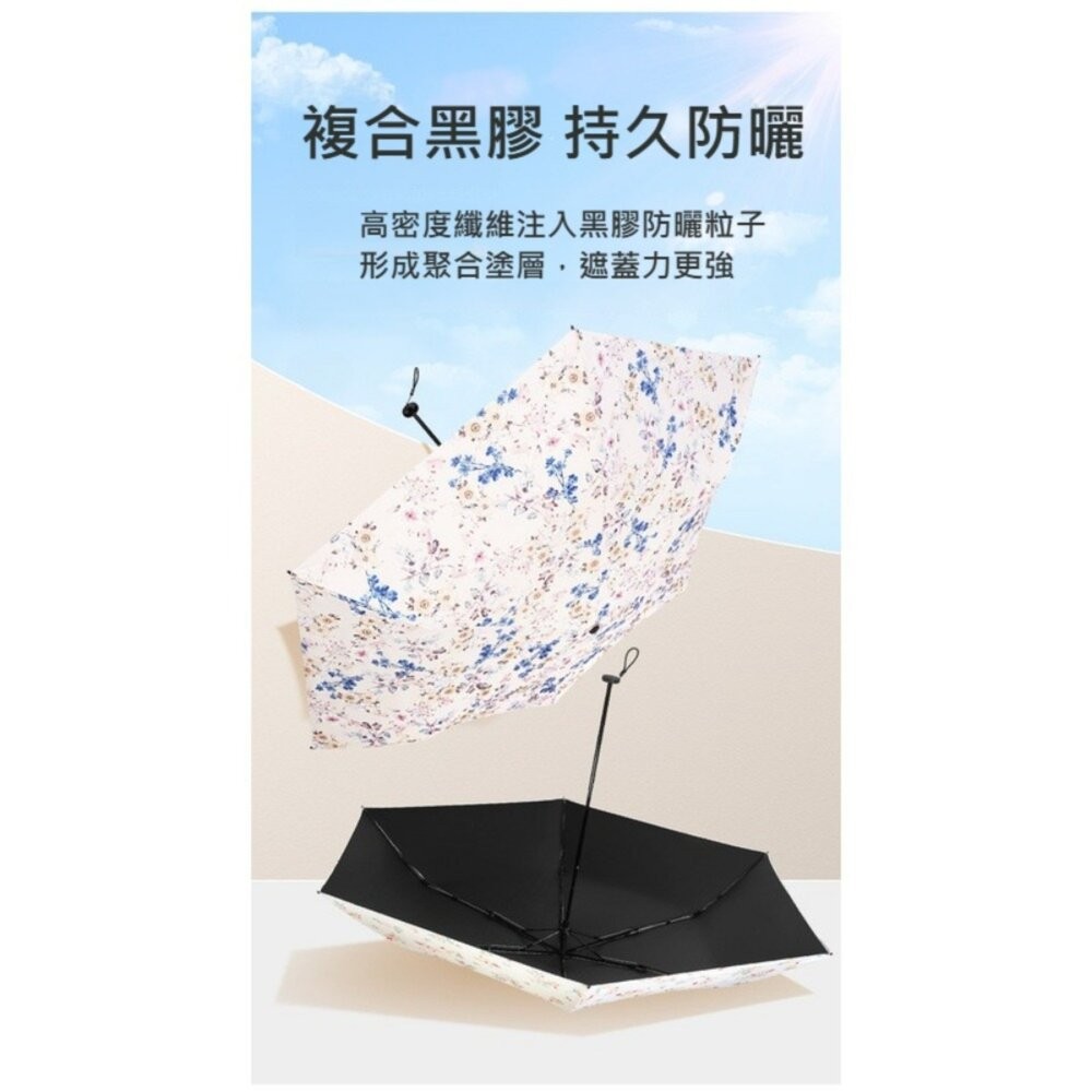 【台北士林*店面】小清新碳纖維花卉羽毛傘 花朵晴雨傘 旅行雨具 輕便傘 輕巧便攜傘 送禮-細節圖4