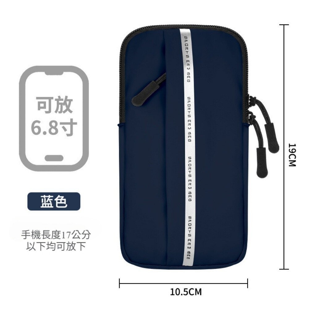 【實體店+發票】跑步手機臂包 運動健身 防潑水 男女款 手腕包 輕薄 手機袋 臂套 送禮-規格圖10