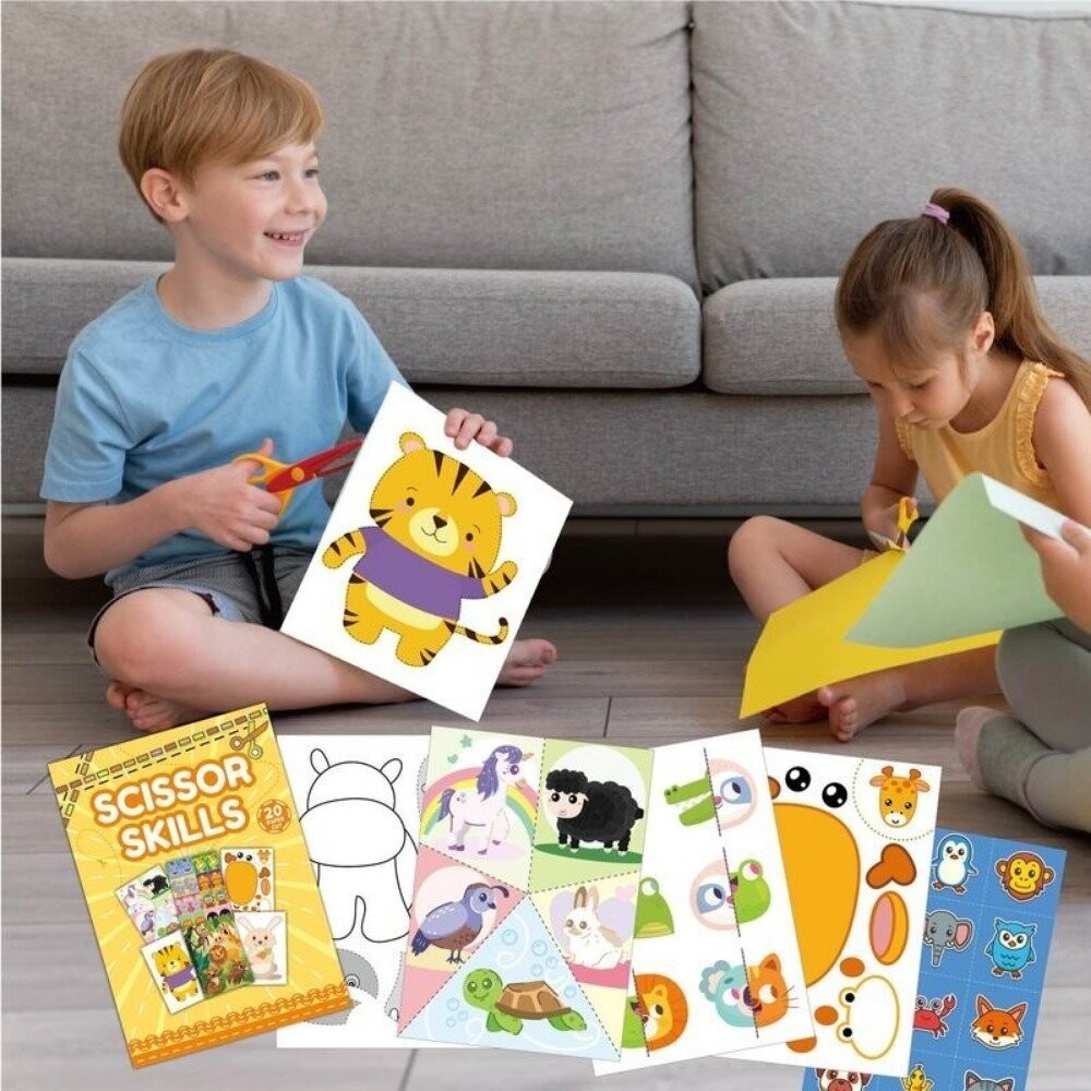 【實體店+發票】卡通趣味兒童剪紙書 兒童剪紙書 幼兒園手工DIY 親子互動 益智啟蒙玩具 卡通趣味 手工材料 兒童玩具-細節圖2