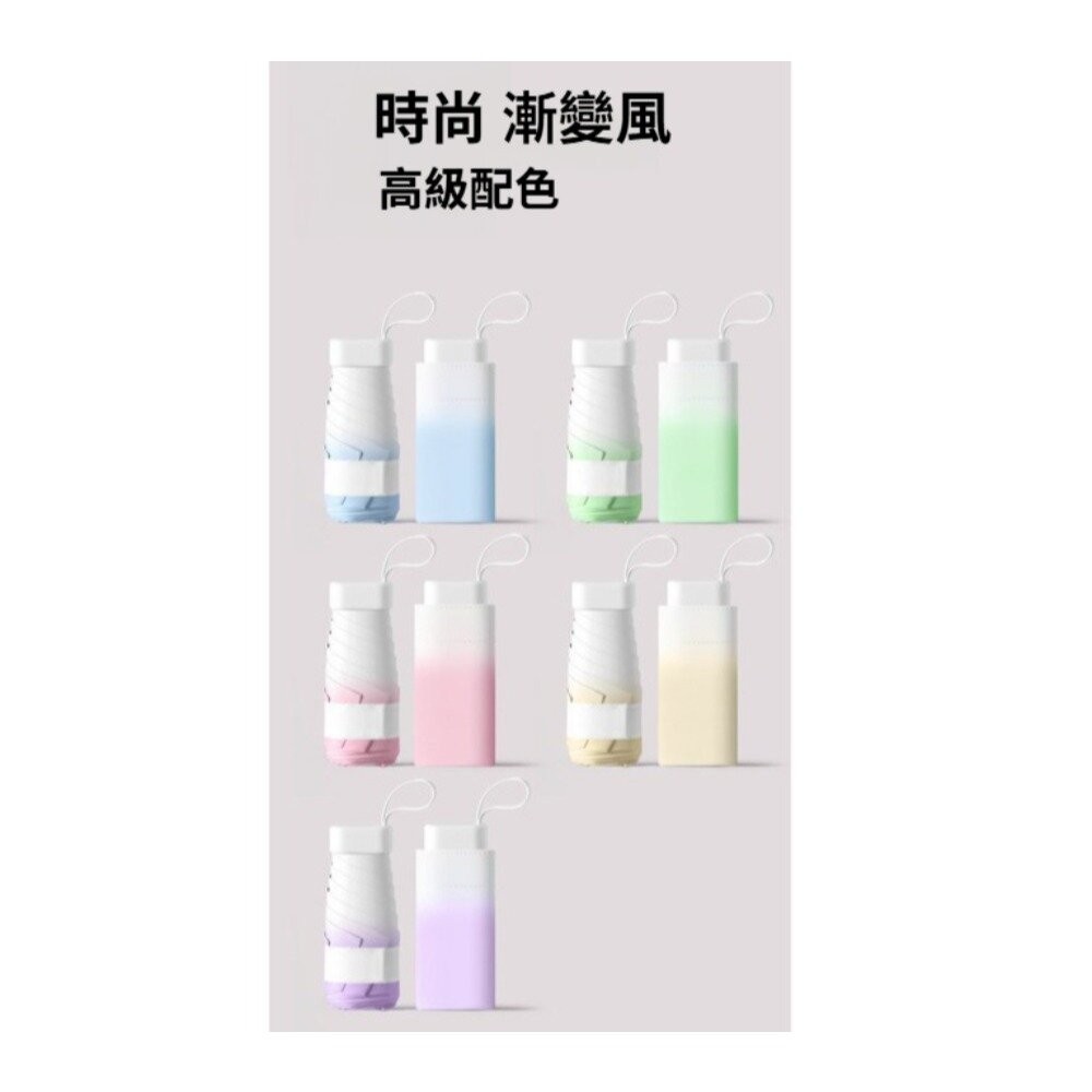 【台北士林*店面】時尚漸層迷你口袋傘 六折漸變色雨傘 折疊傘 防曬傘 黑膠傘 晴雨兩用 加固加厚 送禮-細節圖6