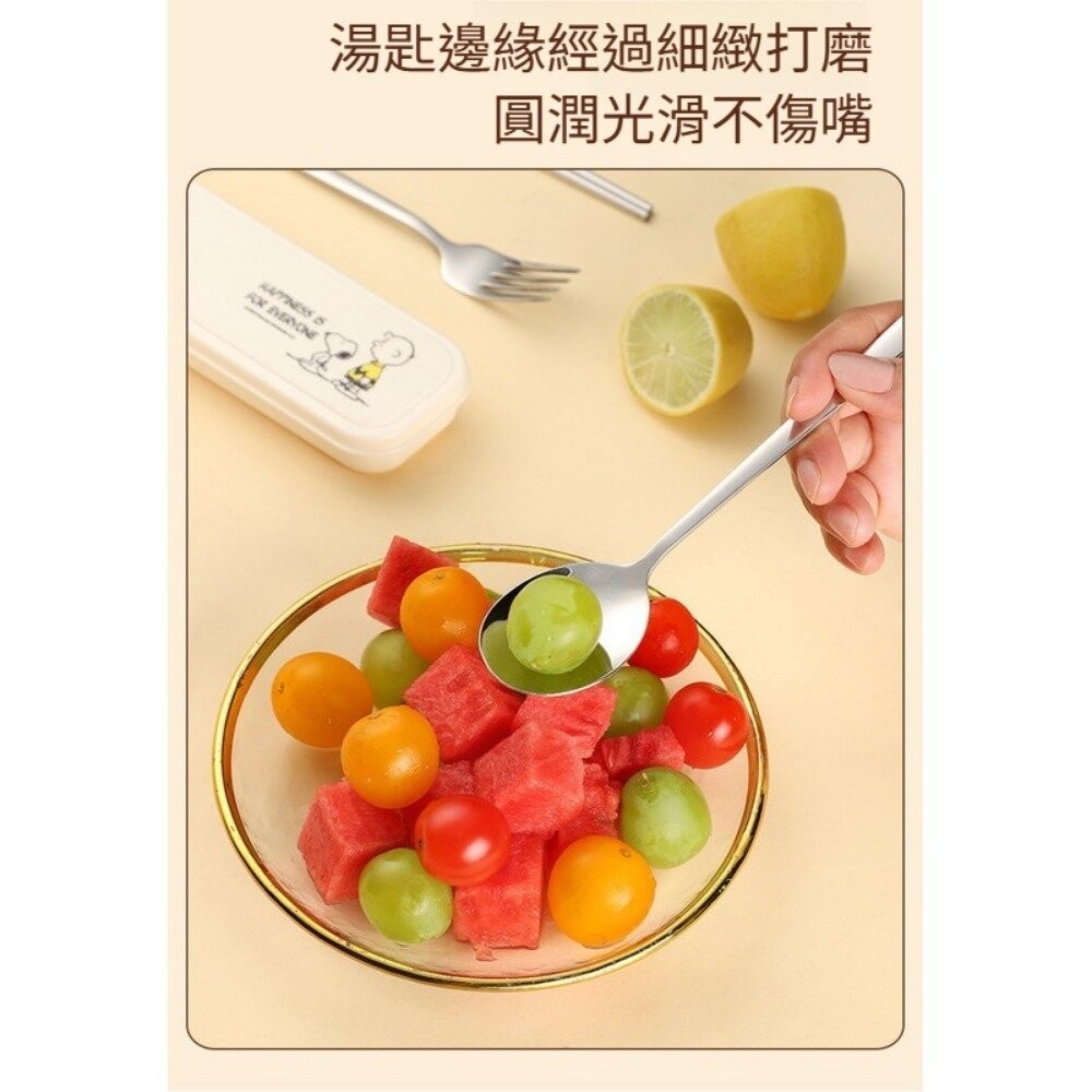 【實體店+發票】史努比環保便攜餐具組 Snoopy便攜餐具組 不鏽鋼環保餐具 304不鏽鋼 外帶餐具 露營野餐餐具 平行-細節圖8