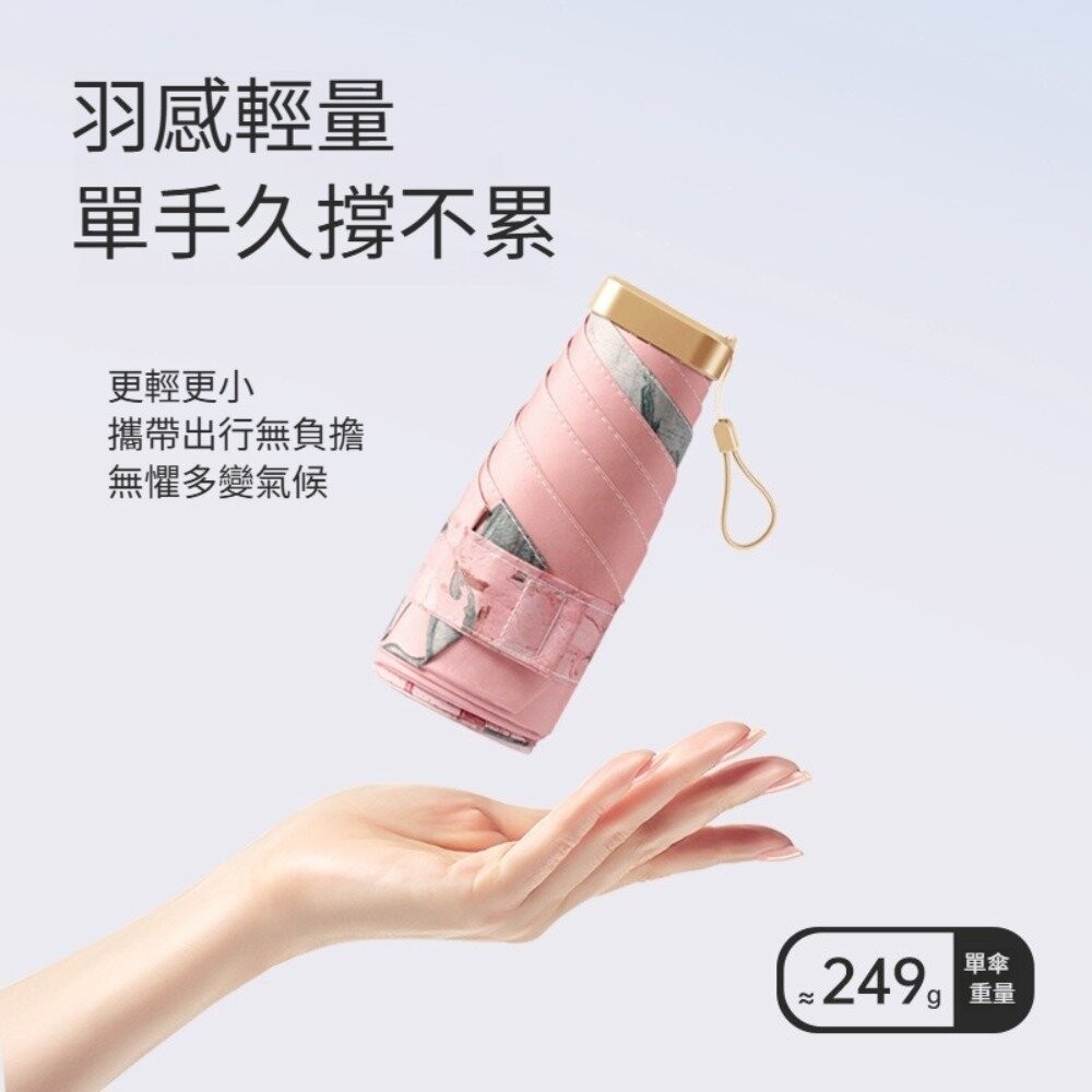 【實體店+發票】自然彩繪迷你口袋傘 迷你油畫傘 五摺傘 晴雨傘 防曬黑膠傘 輕量傘 抗風傘 掌心傘 送禮-細節圖2
