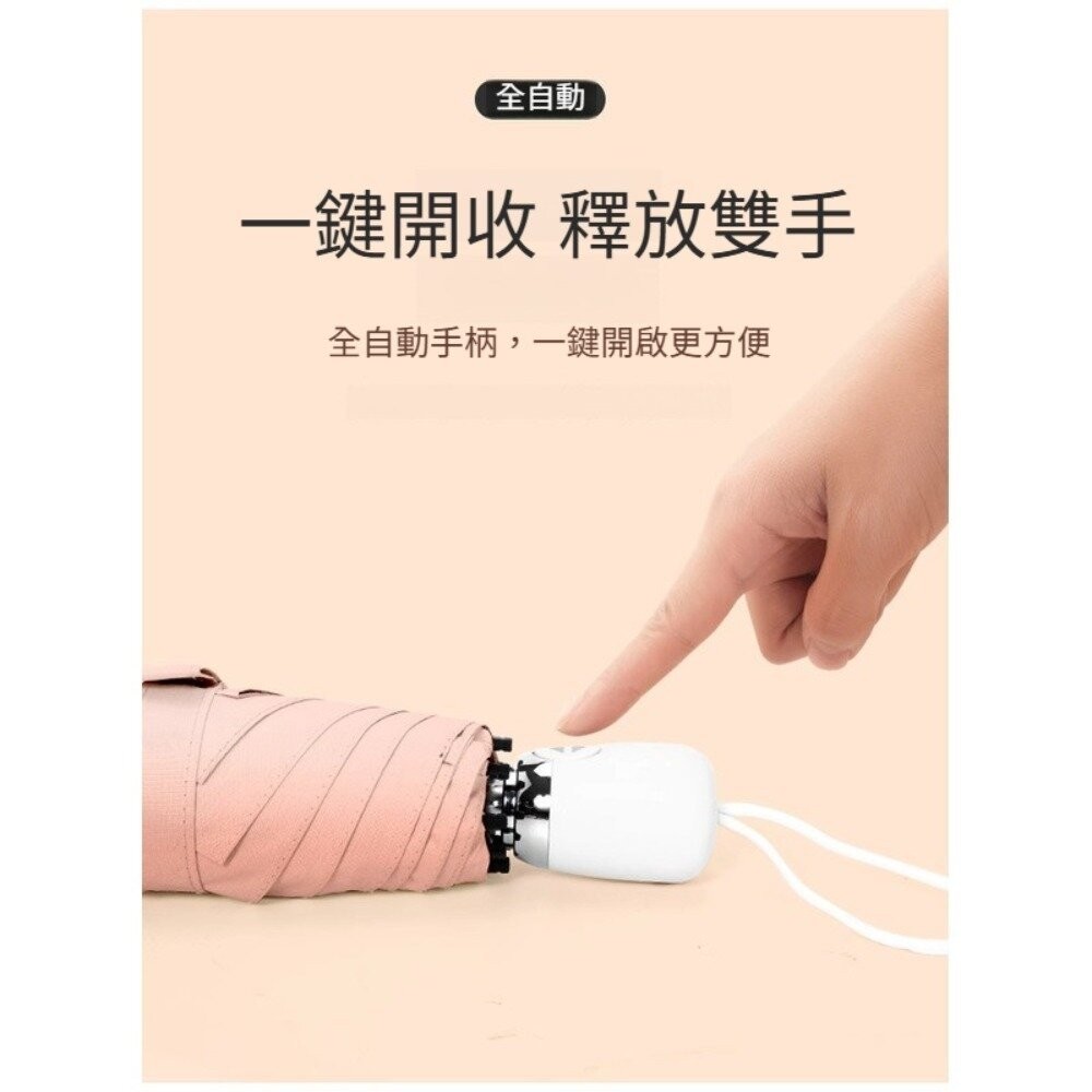 【實體店+發票】五折迷你自動傘 折疊黑膠晴雨傘 兩用迷你便攜雨傘 防曬 防紫外線 遮陽 太陽傘 送禮-細節圖4
