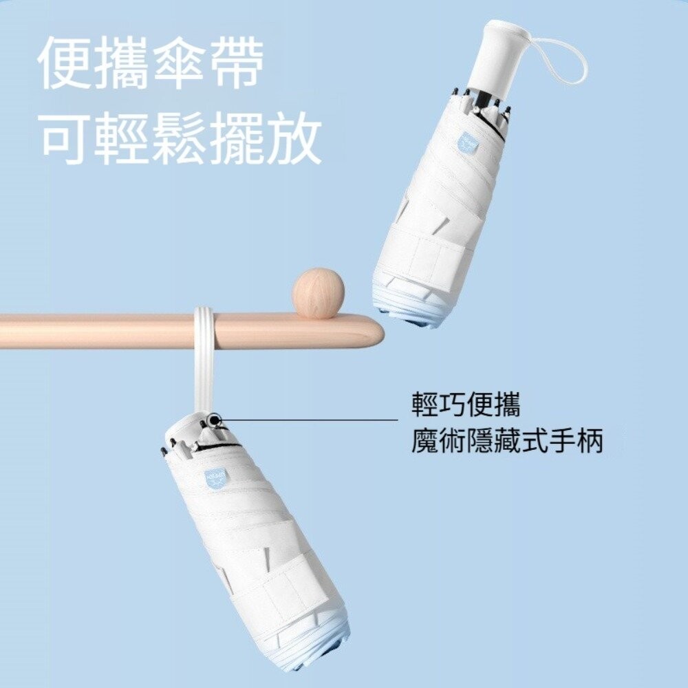 【實體店+發票】魔術藏手柄五折傘 MINI 漸變晴雨兩用傘 防曬傘 輕巧便攜 魔術手柄 防風傘 防紫外線 送禮-細節圖4