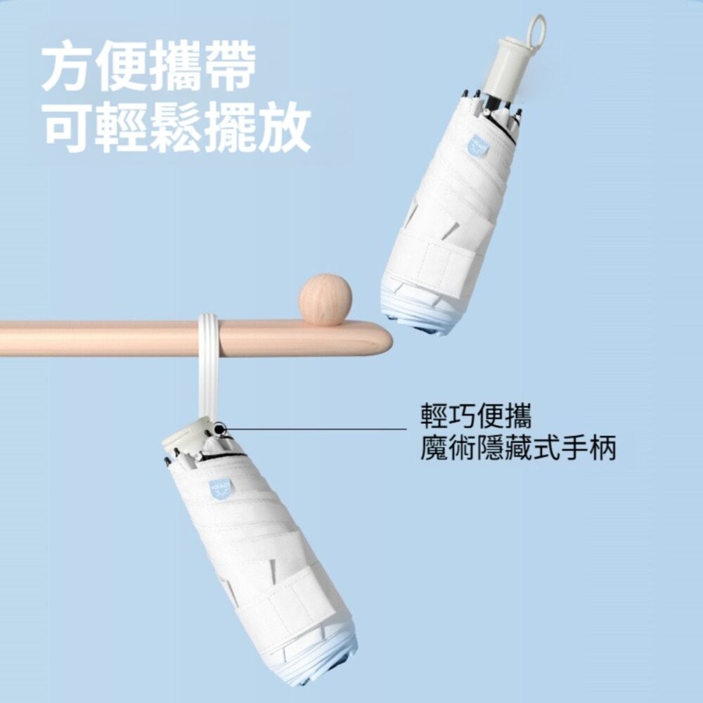【台北士林*店面】魔術藏手柄五折傘 MINI 漸變晴雨兩用傘 防曬傘 輕巧便攜 魔術手柄 防風傘 防紫外線 送禮-細節圖2