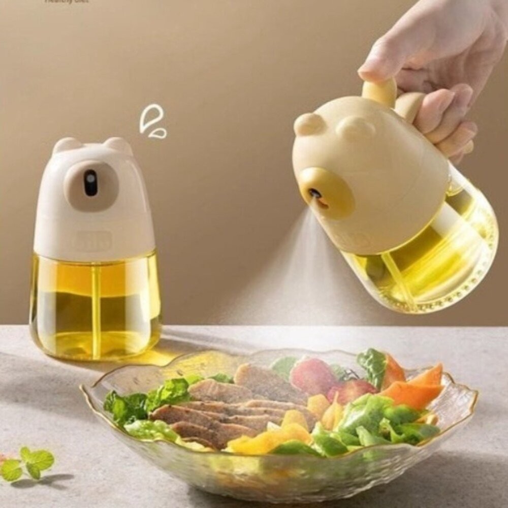 【實體店+發票】噴倒兩用玻璃噴油瓶 小熊噴油瓶 廚房用品 定量控油 健康飲食 輕食控油 噴霧均勻 防漏設計 送禮-細節圖11