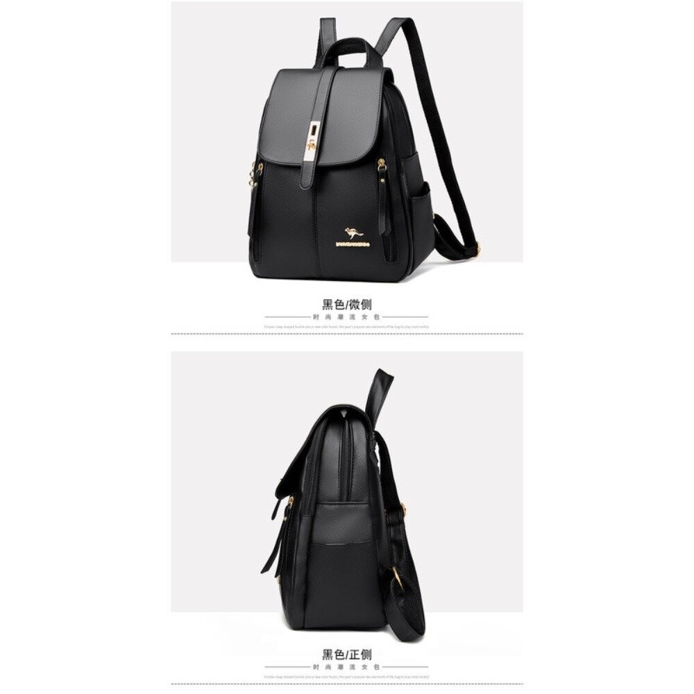 【實體店+發票】韓版時尚荔枝紋雙肩包 多功能時尚背包 容量實力派 防潑水耐磨 單肩手提雙肩三用 禮物 送禮 送禮-細節圖9